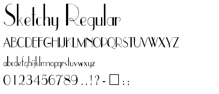 SKETCHY Regular font